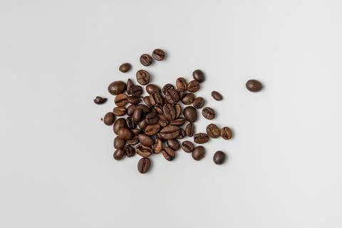 Coffee beans on a white background Stock Photos