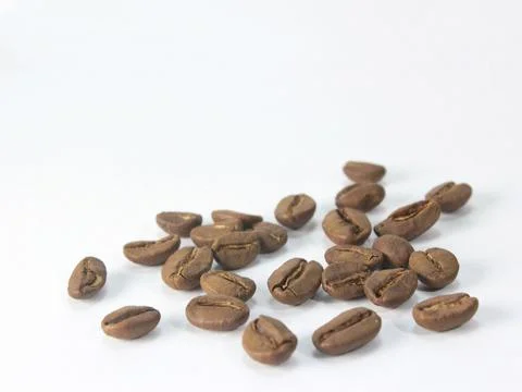 Coffee beans on white background Stock Photos