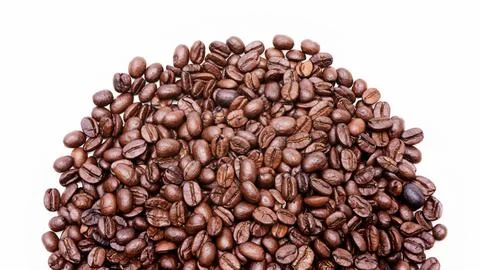 Coffee beans on a white background. Stock Photos