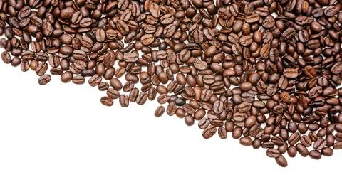 Coffee beans on a white background. Stock Photos