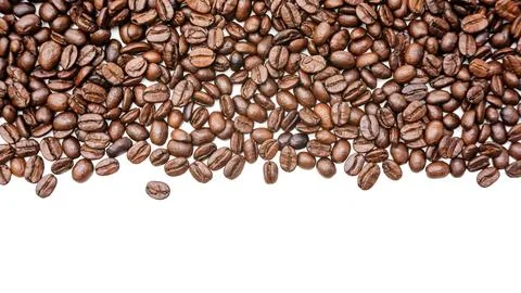 Coffee beans on a white background. Stock Photos
