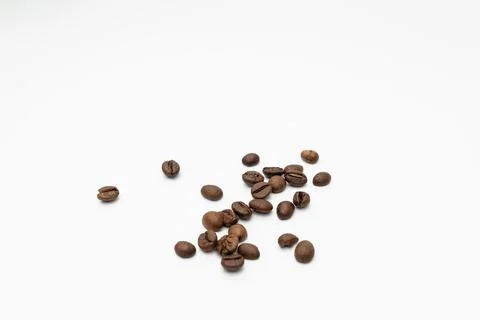 Coffee beans on a white background Stock Photos