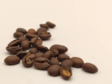Coffee beans on a white background Foto stock