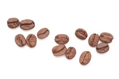 Coffee beans on white background 스톡 사진