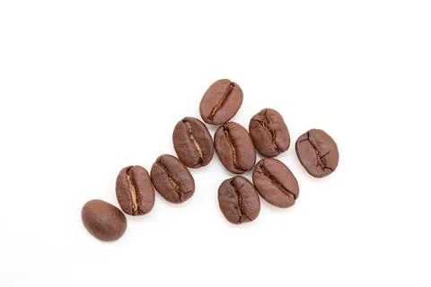 Coffee beans on white background Stock-Fotos