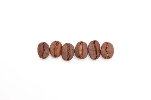 Coffee beans on white background Stock Photos