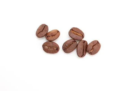 Coffee beans on white background 스톡 사진