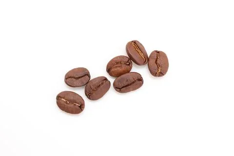 Coffee beans on white background Fotos de archivo