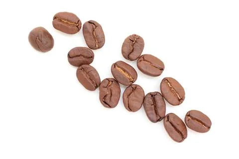 Coffee beans on white background 스톡 사진