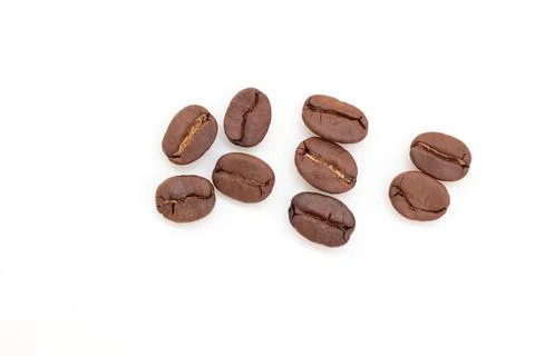 Coffee beans on white background Fotos Stock