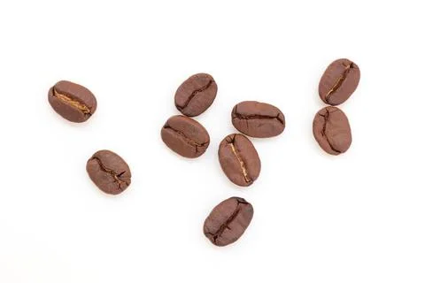 Coffee beans on white background Stock Photos