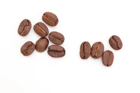 Coffee beans on white background 写真素材