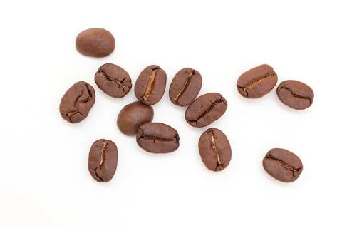 Coffee beans on white background 写真素材