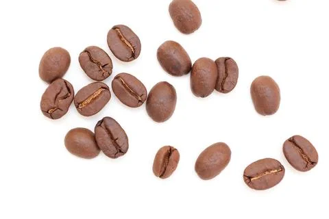 Coffee beans on white background Fotos de archivo