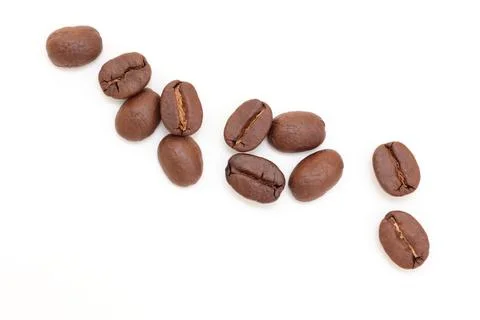 Coffee beans on white background Fotos de archivo