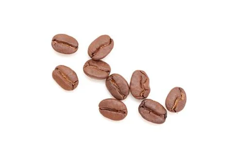 Coffee beans on white background 스톡 사진