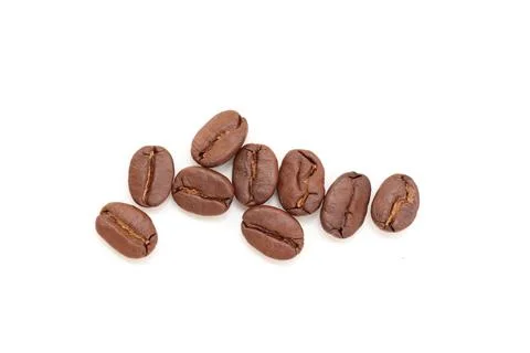 Coffee beans on white background Foto stock