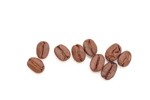 Coffee beans on white background 스톡 사진