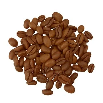 Coffee beans on white Stock Illustration