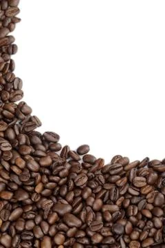 Coffee beans on white Stock Photos