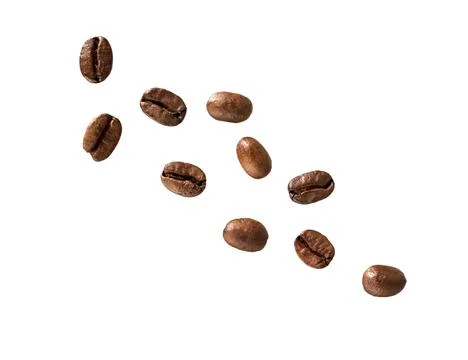 Coffee beans on white. Stock Photos