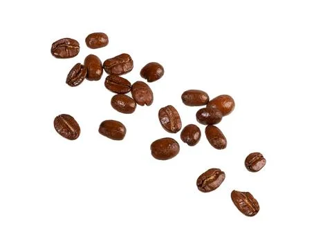 Coffee beans on white. Foto stock