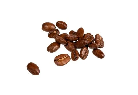 Coffee beans on white. Stock Photos