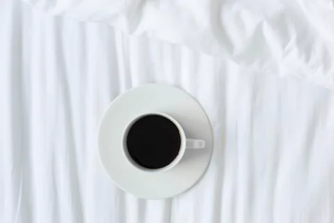 Coffee in bed concept Stock Photos