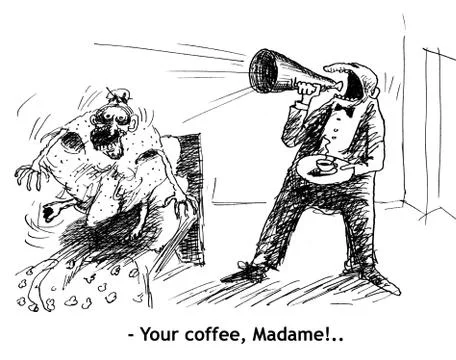 Coffee In Bed Stock Illustration