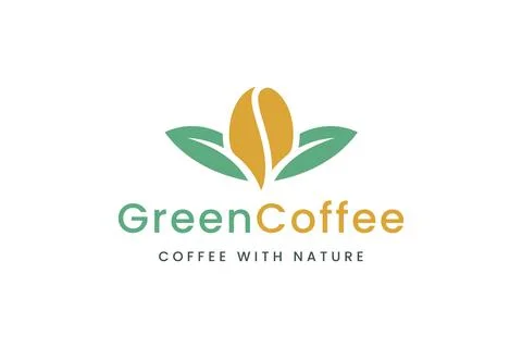 Coffee been and leaf logo for health Stockillustratie