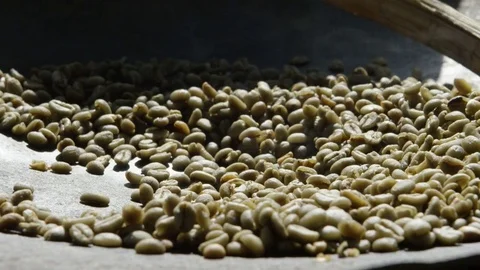 Coffee being roasted for a coffee ceremony Stock Footage 79669004
