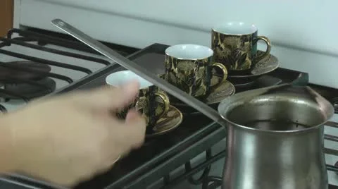 Coffee being served. Stock Footage