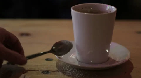 Coffee being stirred 库存影片 35140157