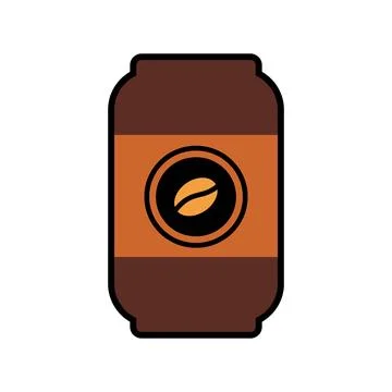 Coffee beverage can icon vector illustration design graphic flat Illustrazione stock