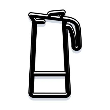 Coffee beverage container icon line art illustration イラスト素材