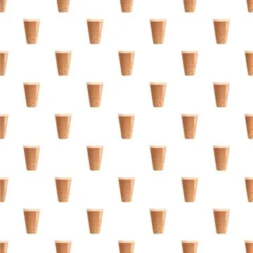 Coffee beverage in glasses seamless pattern background Stock Illustration