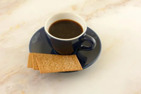 Coffee biscuits and coffee Stock Photos