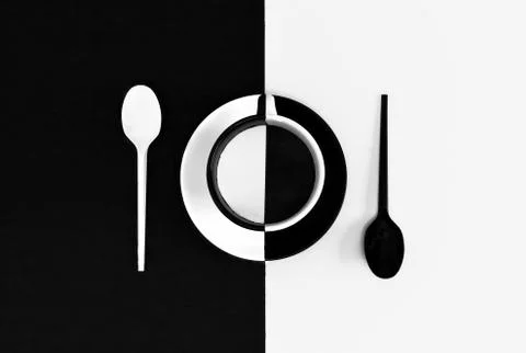 Coffee Black Or White Stock Illustration