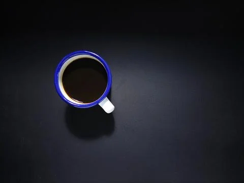 Coffee on black Stock Photos