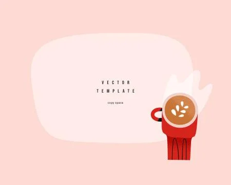 Coffee blank template frame with copy space for your text or logo, illustration Stock Illustration