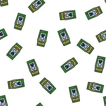 Coffee blueberry vector seamless pattern イラスト素材