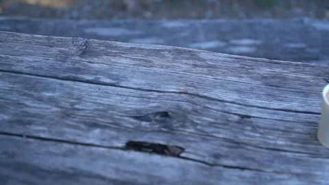 Coffee book and spectacles on old wooden table Stock Footage 96457161