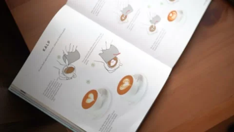 Coffee book - Vertical Shoot Video stock 194357400