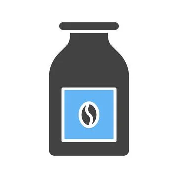 Coffee bottle icon vector image. Illustrazione stock