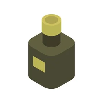 Coffee bottle isometric illustrated Stock Illustration
