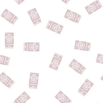 Coffee box glyph seamless pattern Illustrazione stock