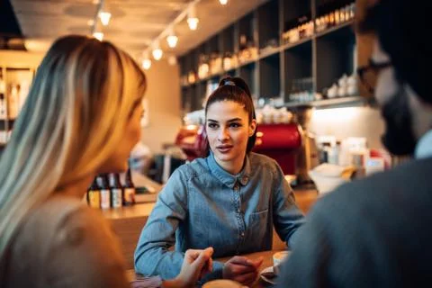 Coffee break after classes Stock Photos