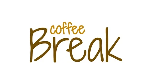 Coffee break animated handwritten typography text with hot steam effect on .. Stock Footage 346801037
