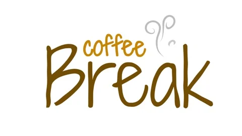 Coffee break animated handwritten typography text with hot steam effect on .. Stock Footage 346801047