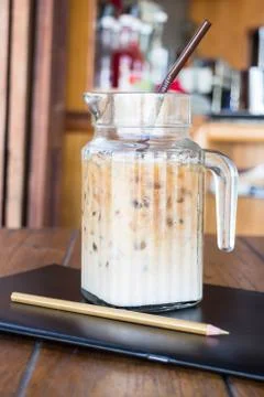 Coffee break on artist work table Stock Photos